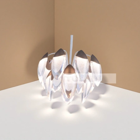 Transparent petal-shaped chandelier, Nordic minimalist living room and bedroom ceiling lamp, modern light luxury LED Transparent petal-shaped chandelier, Nordic minimalist living room and bedroom ceiling lamp, modern light luxury LED